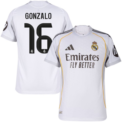 Real Madrid Hemmatröja Gonzalo 16 2025–2026 Real Madrid Hemmatröja Gonzalo 16 2025–2026
